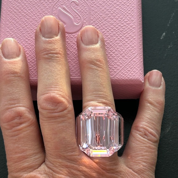 SWAROVSKI NEW Lucent - Anillo de cóctel para joyería, cristal azul, cristal rosa - Picture 10 of 13
